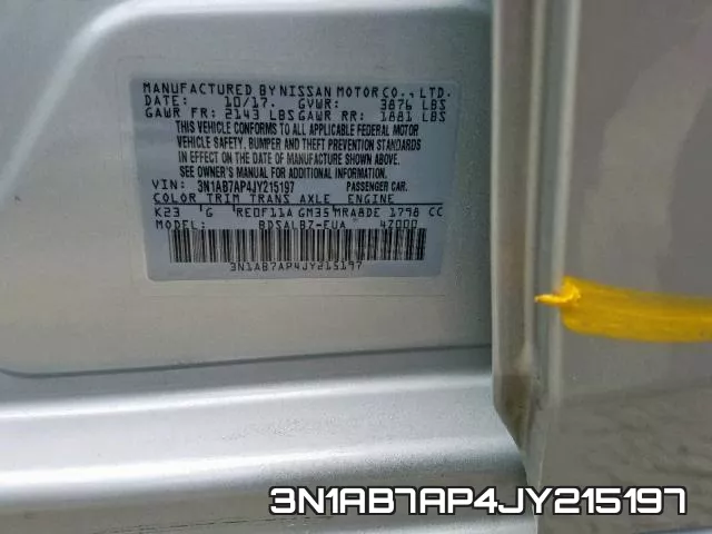 3N1AB7AP4JY215197 фото 2