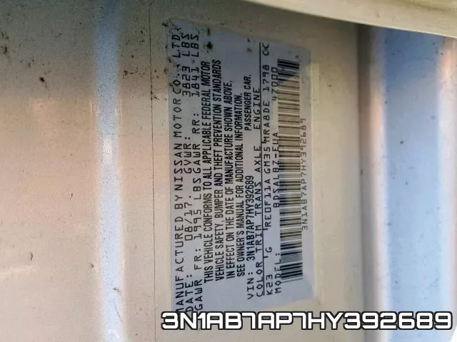 3N1AB7AP7HY392689 фото 2