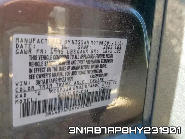 3N1AB7AP8HY231901 фото 2