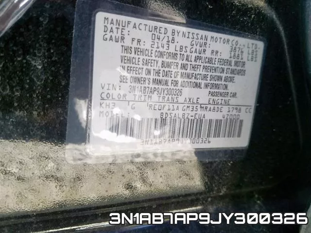 3N1AB7AP9JY300326 фото 2