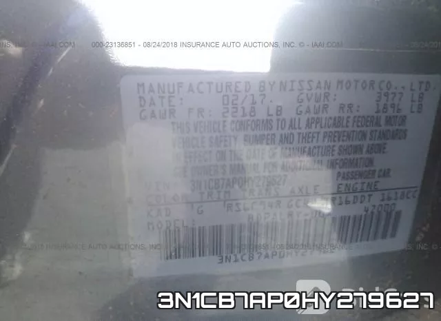 3N1CB7AP0HY279627 фото 10