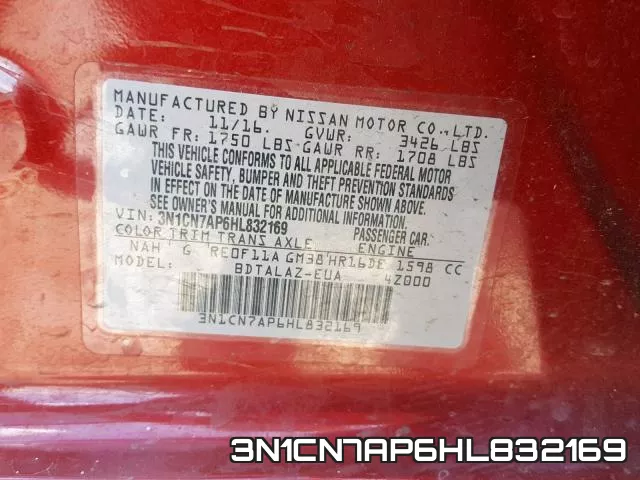 3N1CN7AP6HL832169 фото 2