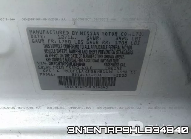 3N1CN7AP9HL834840 фото 10