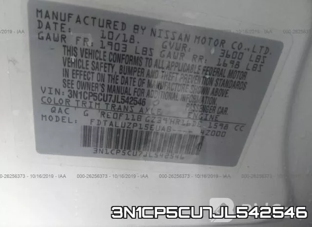 3N1CP5CU7JL542546 фото 10