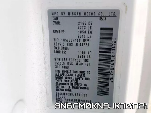 3N6CM0KN9JK701721 фото 2