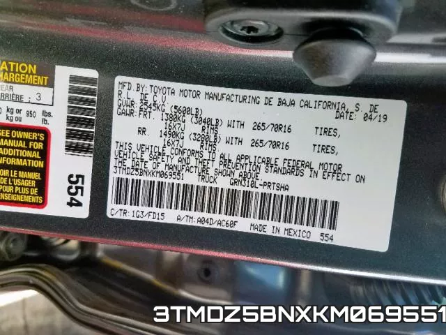 3TMDZ5BNXKM069551 фото 2