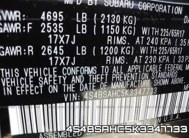 4S4BSAHC5K3347733 фото 10