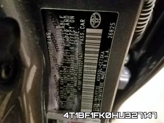 4T1BF1FK0HU327147 фото 2