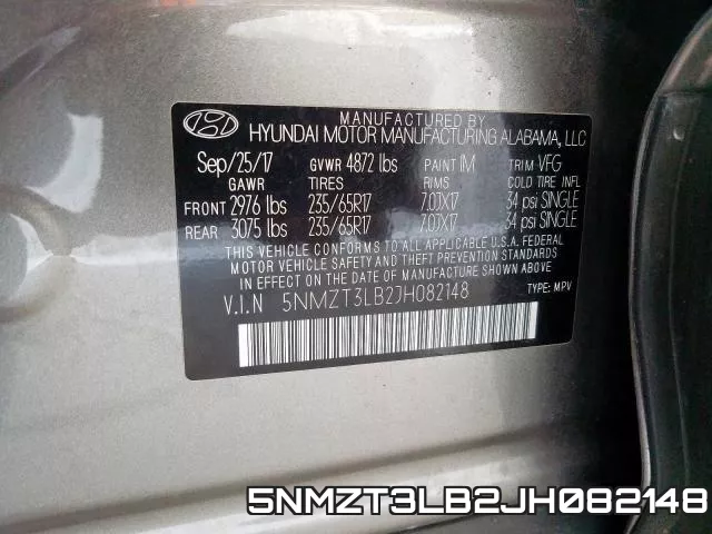 5NMZT3LB2JH082148 фото 2