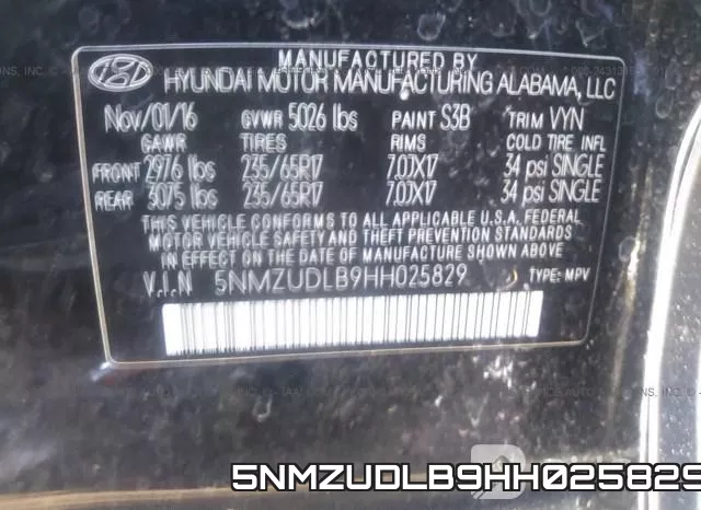 5NMZUDLB9HH025829 фото 10