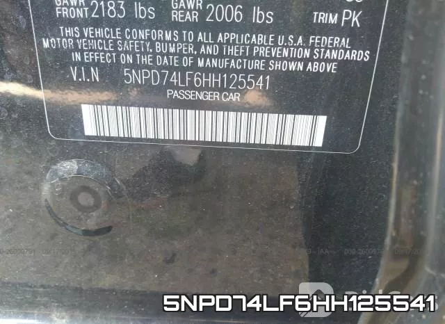 5NPD74LF6HH125541 фото 10