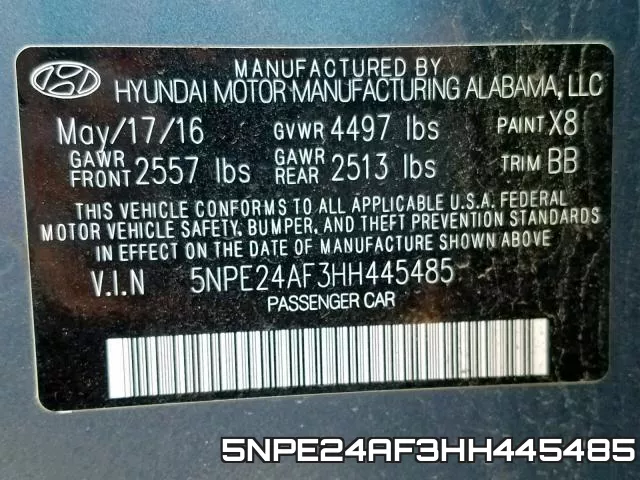 5NPE24AF3HH445485 фото 2