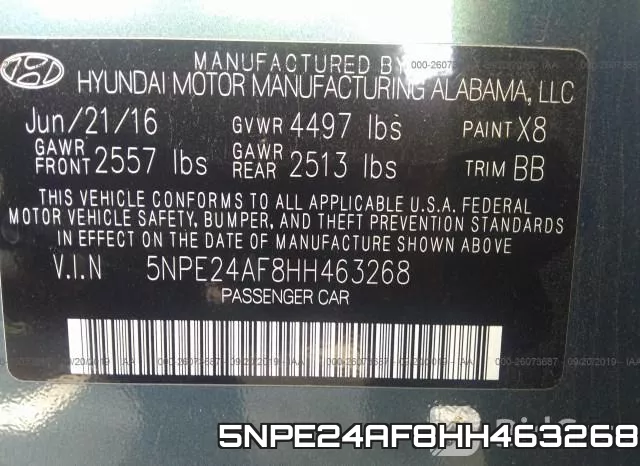 5NPE24AF8HH463268 фото 10