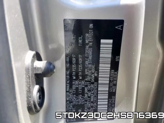 5TDKZ3DC2HS876369 фото 2