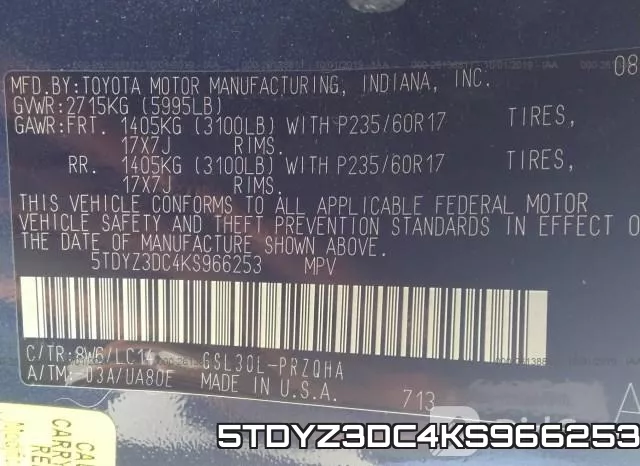 5TDYZ3DC4KS966253 фото 10
