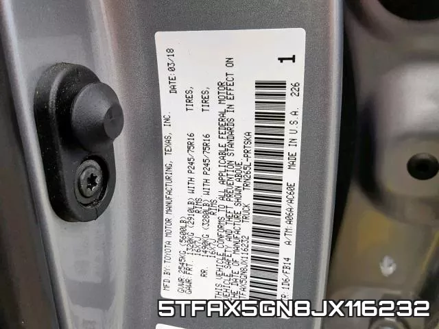 5TFAX5GN8JX116232 фото 2