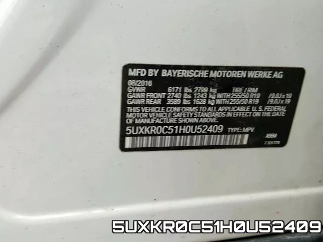 5UXKR0C51H0U52409 фото 2