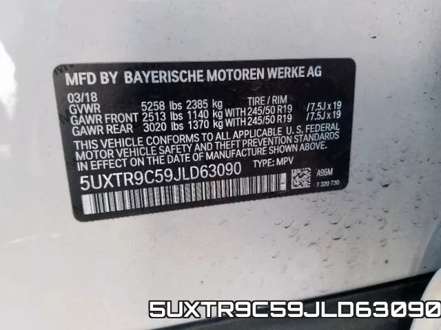 5UXTR9C59JLD63090 фото 2