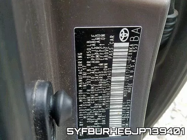 5YFBURHE6JP739401 фото 2