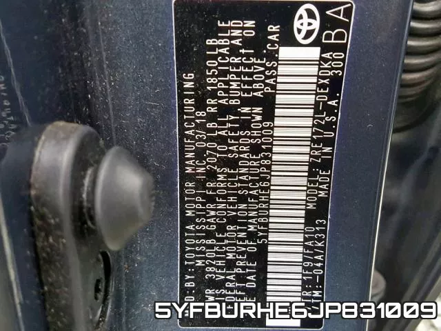 5YFBURHE6JP831009 фото 2