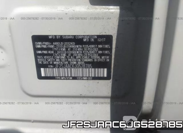 JF2SJAAC6JG528785 фото 10