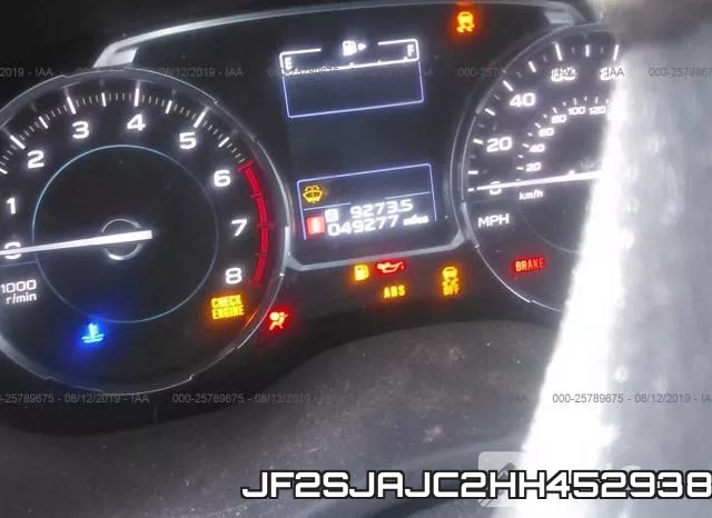 JF2SJAJC2HH452938 фото 8