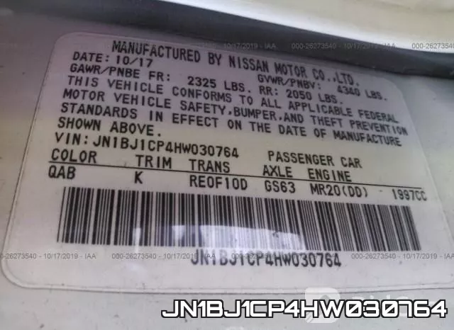 JN1BJ1CP4HW030764 фото 10