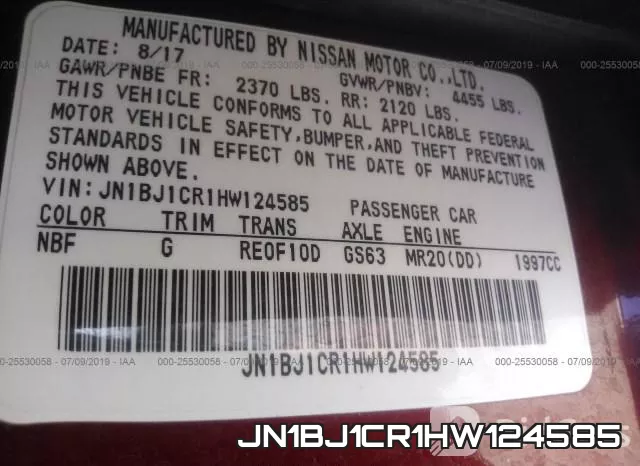 JN1BJ1CR1HW124585 фото 10