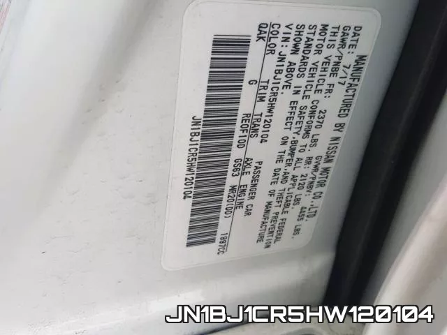 JN1BJ1CR5HW120104 фото 2