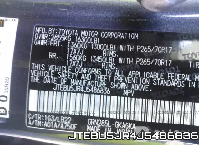 JTEBU5JR4J5486836 фото 10