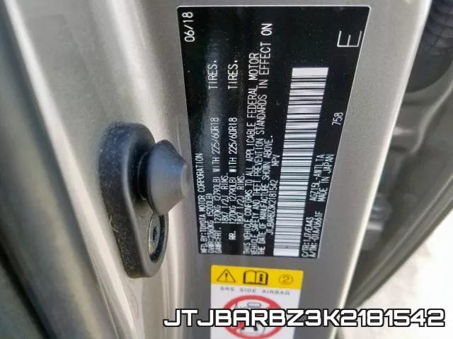 JTJBARBZ3K2181542 фото 2