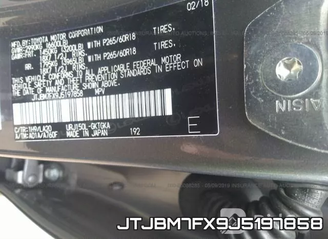JTJBM7FX9J5197858 фото 10