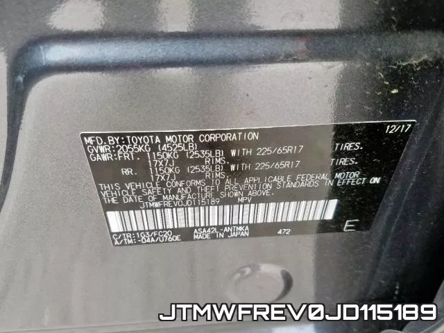 JTMWFREV0JD115189 фото 2