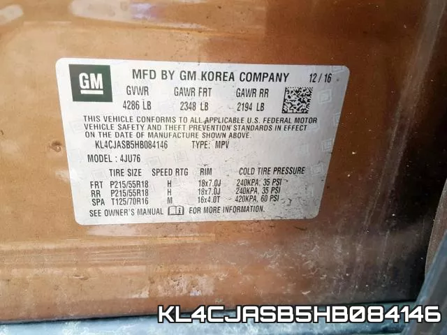 KL4CJASB5HB084146 фото 2