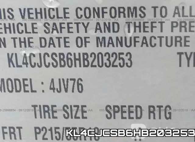 KL4CJCSB6HB203253 фото 10