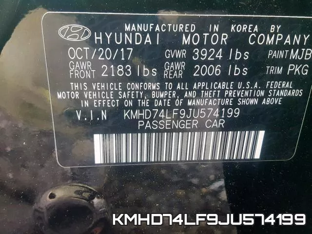 KMHD74LF9JU574199 фото 2