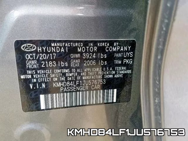 KMHD84LF1JU576753 фото 2