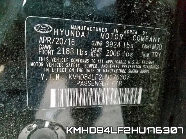 KMHD84LF2HU176307 фото 2