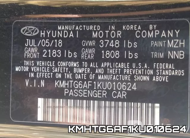 KMHTG6AF1KU010624 фото 10