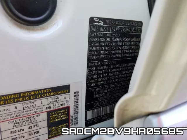 SADCM2BV9HA056857 фото 2