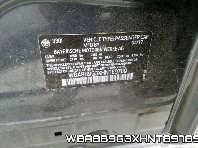WBA8B9G3XHNT89789 фото 2