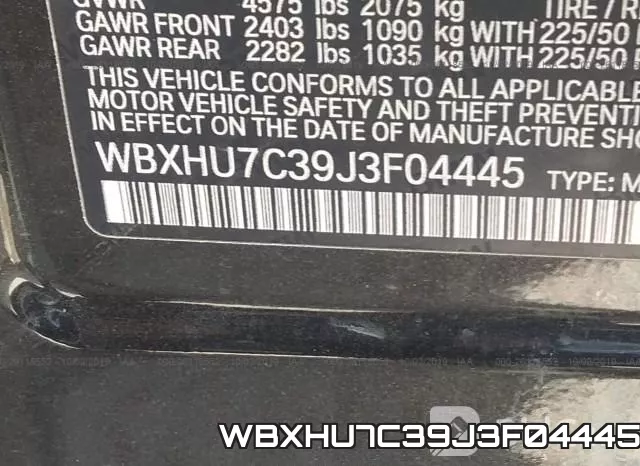WBXHU7C39J3F04445 фото 10