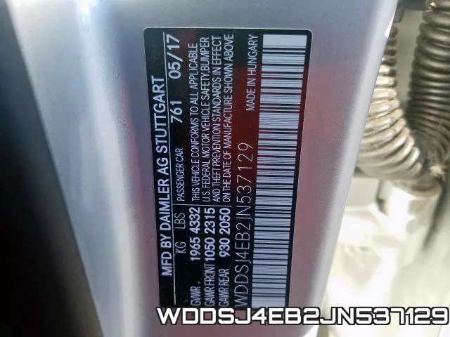WDDSJ4EB2JN537129 фото 2