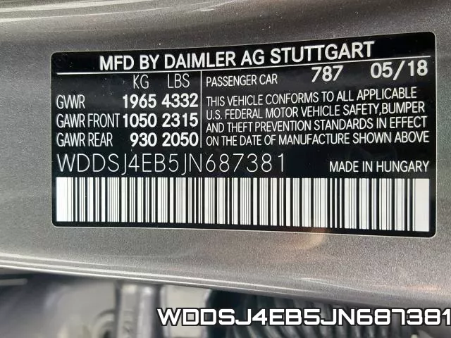 WDDSJ4EB5JN687381 фото 2