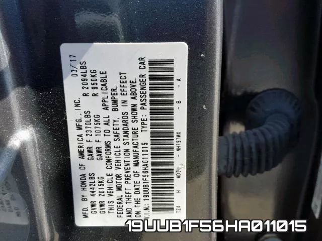19UUB1F56HA011015 фото 2