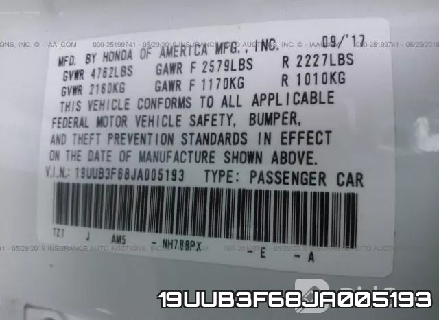 19UUB3F68JA005193 фото 10