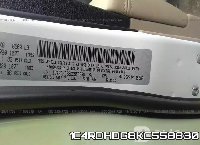 1C4RDHDG8KC558830 фото 10