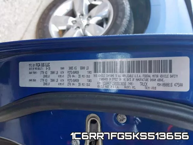 1C6RR7FG5KS513656 фото 2