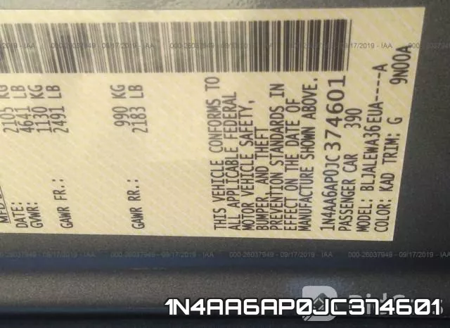 1N4AA6AP0JC374601 фото 9