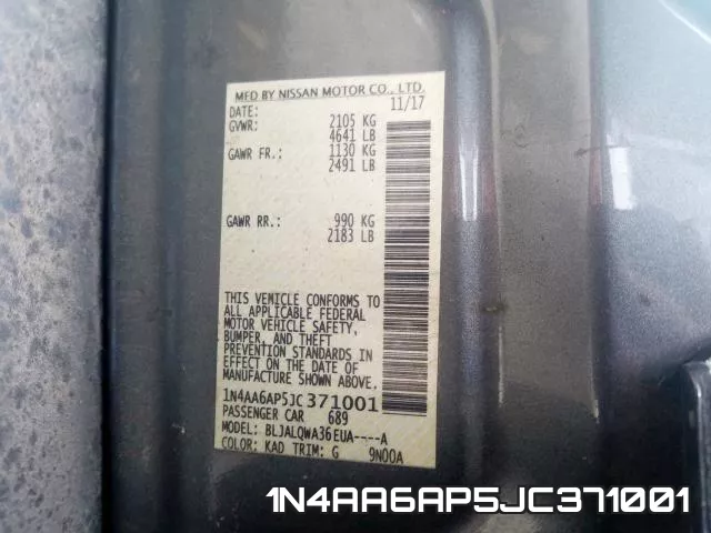 1N4AA6AP5JC371001 фото 2